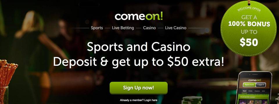 Comeon Casino No Deposit Bonus Code