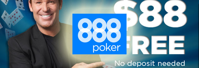 888 poker $88 no deposit bonus