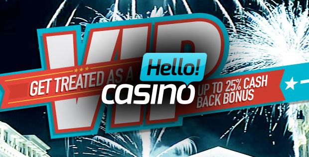 Hello Casino: $100 Deposit Match Bonus