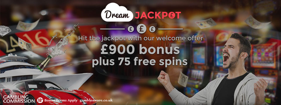 Dream Jackpot Casino: 75 Bonus Spins + $900